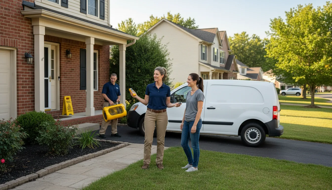 Residential water damage restoration in Smithville, MS